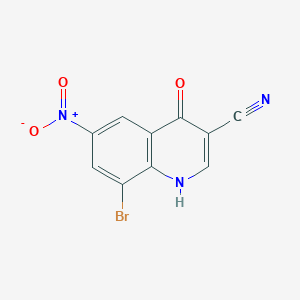 molecular formula C10H4BrN3O3 B12617251 3-Quinolinecarbonitrile, 8-bromo-1,4-dihydro-6-nitro-4-oxo- CAS No. 1142189-52-3