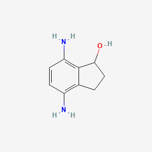molecular formula C9H12N2O B12617252 4,7-Diamino-2,3-dihydro-1H-inden-1-ol CAS No. 917805-20-0