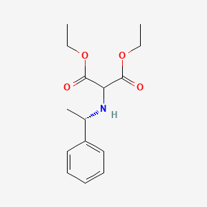 molecular formula C15H21NO4 B12617315 Propanedioic acid, 2-[[(1S)-1-phenylethyl]amino]-, 1,3-diethyl ester CAS No. 921600-18-2