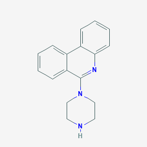 molecular formula C17H17N3 B1261733 6-Piperazinophenanthridine 