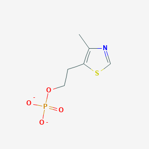 molecular formula C6H8NO4PS-2 B1261739 4-甲基-5-(2-膦酸乙氧基)噻唑(2-) 