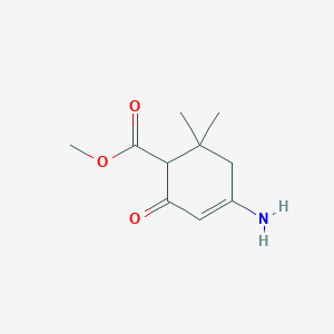 molecular formula C10H15NO3 B126174 4-氨基-6,6-二甲基-2-氧代环己-3-烯-1-羧酸甲酯 CAS No. 146335-44-6