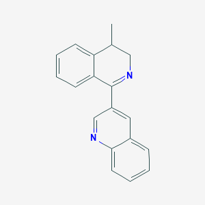 molecular formula C19H16N2 B12617412 3-(4-Methyl-3,4-dihydroisoquinolin-1-yl)quinoline CAS No. 919786-32-6
