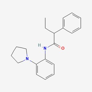 molecular formula C20H24N2O B1261743 2-phenyl-N-(2-pyrrolidin-1-ylphenyl)butanamide 