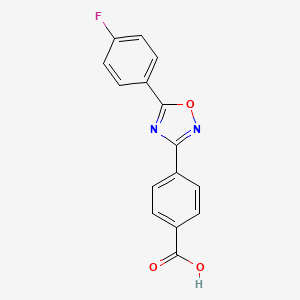 molecular formula C15H9FN2O3 B1261745 4-[5-(4-Fluorophenyl)-1,2,4-oxadiazol-3-yl]benzoic acid CAS No. 1135241-36-9