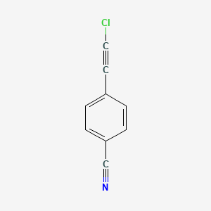 molecular formula C9H4ClN B12617452 4-(Chloroethynyl)benzonitrile CAS No. 919791-41-6