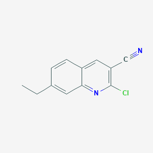 molecular formula C12H9ClN2 B12617497 2-Chloro-7-ethylquinoline-3-carbonitrile CAS No. 948291-76-7