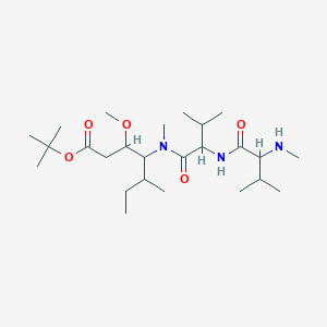 molecular formula C25H49N3O5 B12617525 L-Valinamide, N-methyl-L-valyl-N-[(1S,2R)-4-(1,1-dimethylethoxy)-2-methoxy-1-[(1S)-1-methylpropyl]-4-oxobutyl]-N-methyl- 