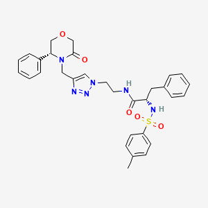 (2S)-2-[(4-methylphenyl)sulfonylamino]-N-[2-[4-[[(5R)-3-oxo-5-phenyl-4-morpholinyl]methyl]-1-triazolyl]ethyl]-3-phenylpropanamide