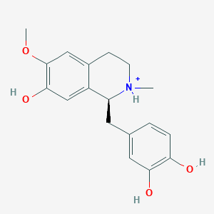 molecular formula C18H22NO4+ B1261762 (S)-3'-hydroxy-N-methylcoclaurinium(1+) 
