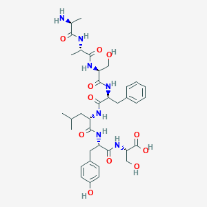 molecular formula C36H51N7O11 B12617633 L-Alanyl-L-alanyl-L-seryl-L-phenylalanyl-L-leucyl-L-tyrosyl-L-serine CAS No. 920520-85-0