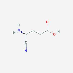 molecular formula C5H8N2O2 B1261780 (R)-gamma-amino-gamma-cyanobutanoic acid 