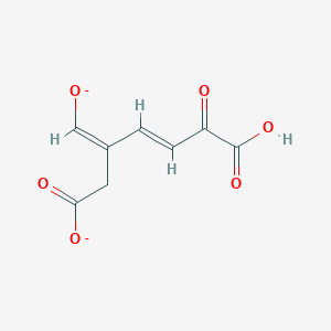 molecular formula C8H6O6-2 B1261794 5-Formyl-2-hydroxyhepta-2,4-dienedioate dianion 