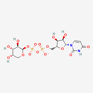 molecular formula C14H20N2O16P2-2 B1261795 UDP-beta-L-arabinopyranose(2-) 