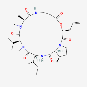 molecular formula C30H49N5O7 B1261797 Roseotoxin B 