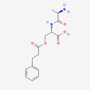 molecular formula C15H20N2O5 B12617974 D-Alanyl-O-(3-phenylpropanoyl)-L-serine CAS No. 921933-75-7