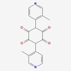 molecular formula C18H14N2O4 B12618003 3,6-Bis(3-methylpyridin-4-yl)cyclohexane-1,2,4,5-tetrone CAS No. 920516-18-3