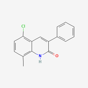 molecular formula C16H12ClNO B12618066 5-Chloro-8-methyl-3-phenyl-2-quinolinol CAS No. 1031928-28-5