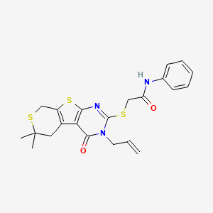 molecular formula C22H23N3O2S3 B12618080 C22H23N3O2S3 