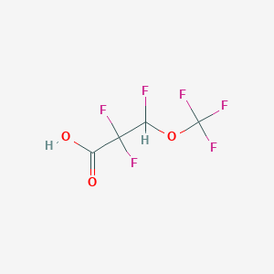 molecular formula CF3OCFHCF2COOH<br>C4H2F6O3 B12618132 2,2,3-Trifluoro-3-(trifluoromethoxy)propanoic acid CAS No. 919005-11-1