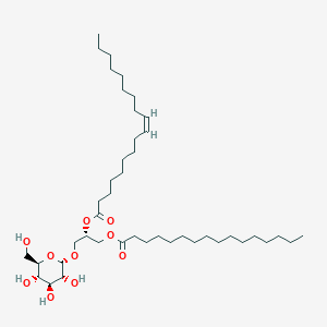 molecular formula C43H80O10 B1261815 2-oleoyl-1-palmitoyl-3-alpha-D-glucosyl-sn-glycerol 