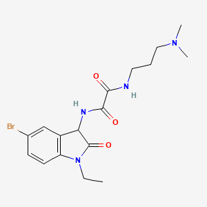 molecular formula C17H23BrN4O3 B12618172 N-(5-bromo-1-ethyl-2-oxo-2,3-dihydro-1H-indol-3-yl)-N'-[3-(dimethylamino)propyl]ethanediamide 