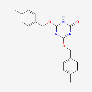 molecular formula C19H19N3O3 B12618179 4,6-Bis[(4-methylphenyl)methoxy]-1,3,5-triazin-2(1H)-one CAS No. 918664-12-7