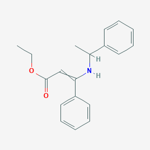molecular formula C19H21NO2 B12618192 Ethyl 3-phenyl-3-[(1-phenylethyl)amino]prop-2-enoate CAS No. 920312-81-8