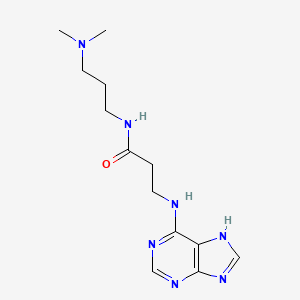 molecular formula C13H21N7O B12618272 N-[3-(dimethylamino)propyl]-3-(7H-purin-6-ylamino)propanamide 