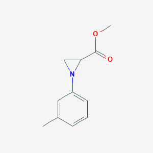 molecular formula C11H13NO2 B12618274 Methyl 1-(3-methylphenyl)aziridine-2-carboxylate CAS No. 933453-58-8