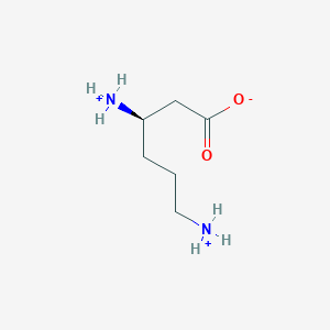 molecular formula C6H15N2O2+ B1261828 D-beta-lysine 