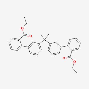 molecular formula C33H30O4 B12618294 Diethyl 2,2'-(9,9-dimethyl-9H-fluorene-2,7-diyl)dibenzoate CAS No. 910893-50-4