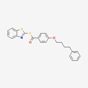 molecular formula C24H21NO2S2 B12618309 S-1,3-Benzothiazol-2-yl 4-(4-phenylbutoxy)benzene-1-carbothioate CAS No. 917898-04-5