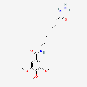 molecular formula C18H29N3O5 B12618319 N-(8-Hydrazinyl-8-oxooctyl)-3,4,5-trimethoxybenzamide CAS No. 918494-58-3