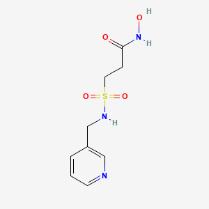 molecular formula C9H13N3O4S B12618337 N-Hydroxy-3-{[(pyridin-3-yl)methyl]sulfamoyl}propanamide CAS No. 919996-80-8