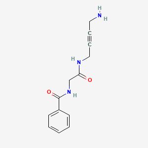 molecular formula C13H15N3O2 B12618353 N-{2-[(4-Aminobut-2-yn-1-yl)amino]-2-oxoethyl}benzamide CAS No. 918871-71-3