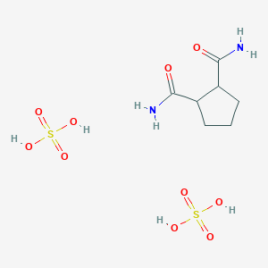 molecular formula C7H16N2O10S2 B12618389 Cyclopentane-1,2-dicarboxamide;sulfuric acid CAS No. 917978-52-0