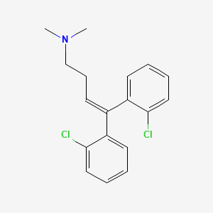 molecular formula C18H19Cl2N B12618410 4,4-Bis(2-chlorophenyl)-N,N-dimethylbut-3-en-1-amine CAS No. 915318-16-0