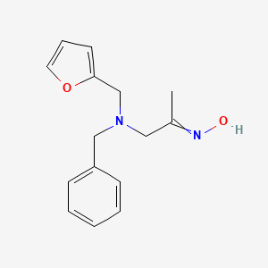 molecular formula C15H18N2O2 B12618488 N-(1-{Benzyl[(furan-2-yl)methyl]amino}propan-2-ylidene)hydroxylamine CAS No. 918898-38-1