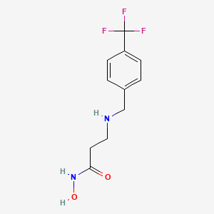 molecular formula C11H13F3N2O2 B12618518 N-Hydroxy-N~3~-{[4-(trifluoromethyl)phenyl]methyl}-beta-alaninamide CAS No. 919997-07-2