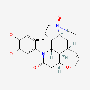 molecular formula C23H26N2O5 B1261852 (4aR,5aS,6R,8aS,13aS,15aS,15bR)-10,11-dimethoxy-6-oxido-4a,5,5a,7,8,13a,15,15a,15b,16-decahydro-2H-4,6-methanoindolo[3,2,1-ij]oxepino[2,3,4-de]pyrrolo[2,3-h]quinolin-6-ium-14-one 