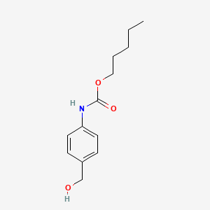 molecular formula C13H19NO3 B12618588 Carbamic acid, N-[4-(hydroxymethyl)phenyl]-, pentyl ester CAS No. 918311-73-6