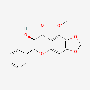molecular formula C17H14O6 B1261859 (2R,3R)-3-羟基-5-甲氧基-6,7-亚甲二氧基黄烷酮 