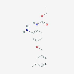 molecular formula C17H20N2O3 B12618704 ethyl N-[2-amino-4-[(3-methylphenyl)methoxy]phenyl]carbamate 