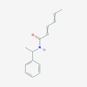 molecular formula C14H17NO B12618756 N-(1-phenylethyl)hexa-2,4-dienamide CAS No. 920740-88-1