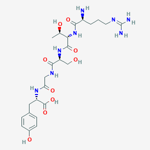 molecular formula C24H38N8O9 B12618785 N~5~-(Diaminomethylidene)-L-ornithyl-L-threonyl-L-serylglycyl-L-tyrosine CAS No. 911427-97-9