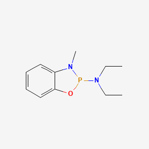 molecular formula C11H17N2OP B12618849 N,N-Diethyl-3-methyl-1,3,2-benzoxazaphosphol-2(3H)-amine CAS No. 921624-72-8