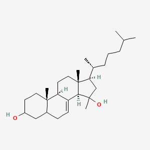 (9R,10S,13R,14R,17R)-10,13,15-trimethyl-17-[(2R)-6-methylheptan-2-yl]-1,2,3,4,5,6,9,11,12,14,16,17-dodecahydrocyclopenta[a]phenanthrene-3,15-diol