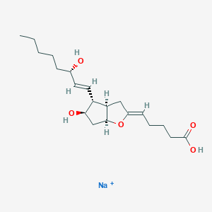 sodium;(5Z)-5-[(3aR,4R,5R,6aS)-5-hydroxy-4-[(E,3S)-3-hydroxyoct-1-enyl]-3,3a,4,5,6,6a-hexahydrocyclopenta[b]furan-2-ylidene]pentanoic acid