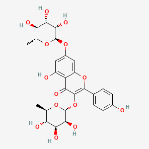 5-Hydroxy-2-(4-hydroxyphenyl)-3,7-bis[[(2R,3S,4S,5S,6R)-3,4,5-trihydroxy-6-methyloxan-2-yl]oxy]chromen-4-one